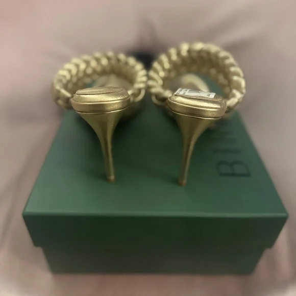 NWT ALEXANDRE BIRMANFrancis Braided Leather Mules Size 7.5